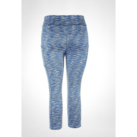 J Crew Women's Size Small Leggings Capri Side Pockets Space Dye Pattern Blue - Picture 2 of 4